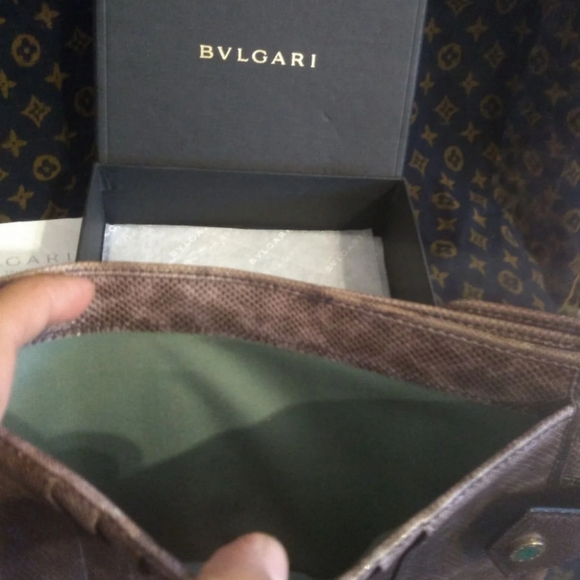 Bvlgari Serpanti Brown Python wallet - Picture 8 of 12